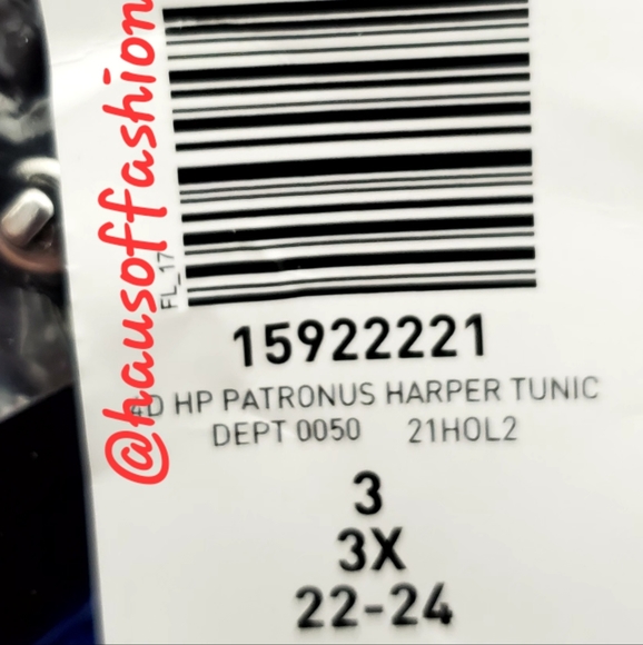 TORRID HARRY POTTER Patronus Black Georgette Top! NWT! - Picture 7 of 7